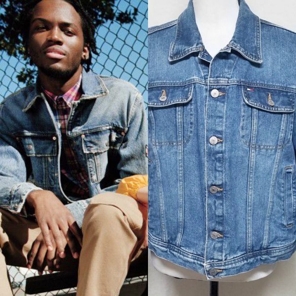 VINTAGE Y2K Tommy Hilfiger Goose Denim Jacket XL
